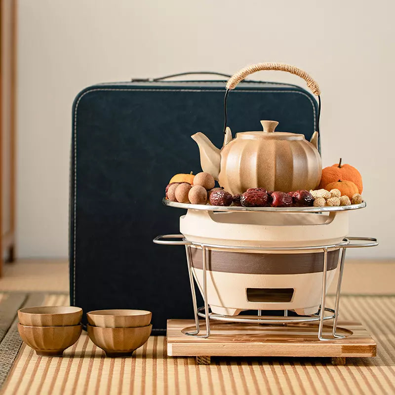 Pumpkin Pot Tea Boiling Set with Travel Bag