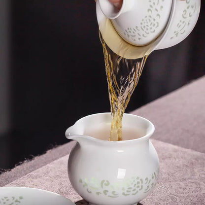 Snow Jade Delicate Three-Talent Gaiwan - 150ml