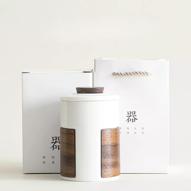 Portable White Porcelain Tea Infuser Cup Set, 300ml