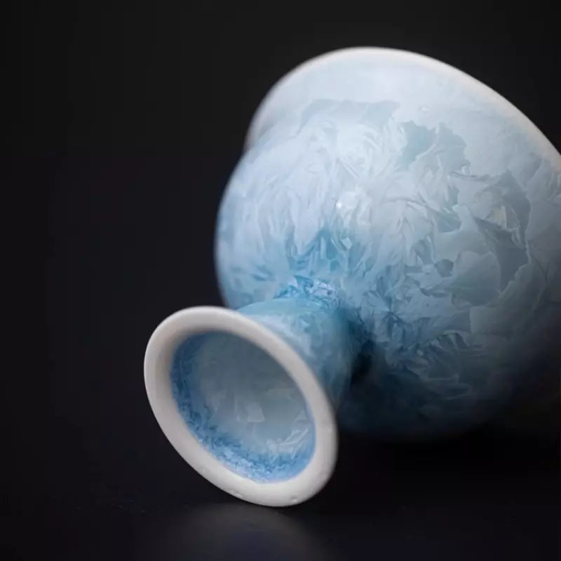 Blue Ice Crystalline Glaze 100ML Footed Cup