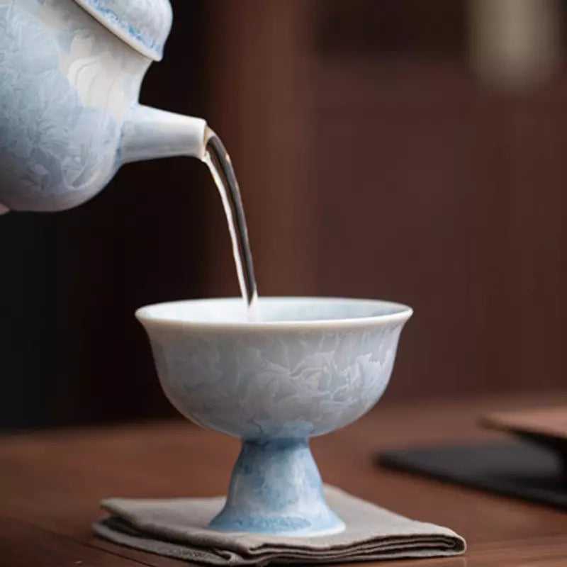 Blue Ice Crystalline Glaze 100ML Footed Cup
