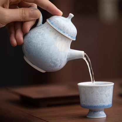 Blue Ice Crystalline Glaze 100ML Small Teapot