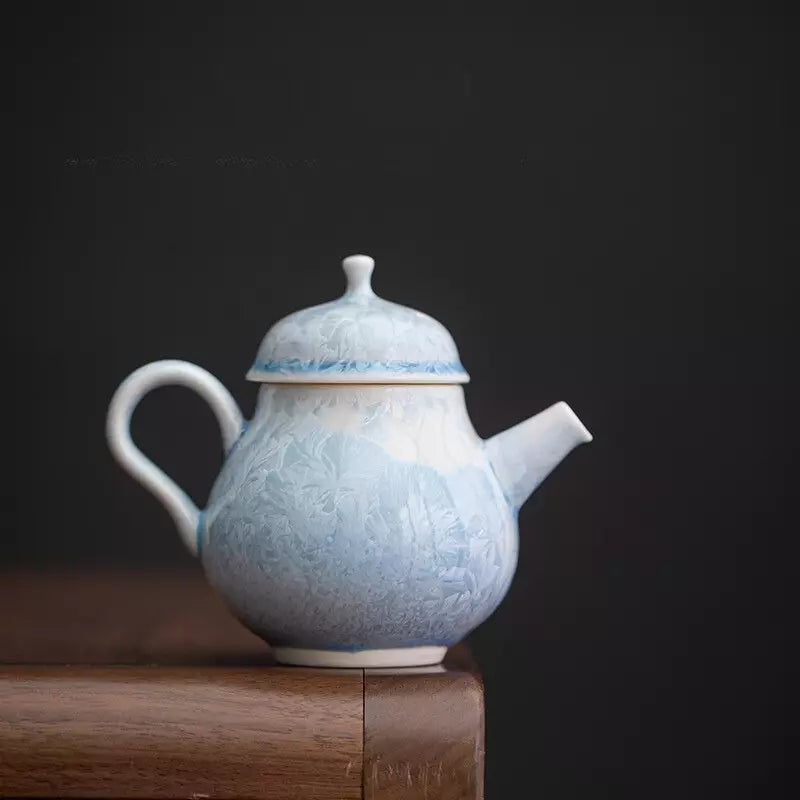 Blue Ice Crystalline Glaze 100ML Small Teapot