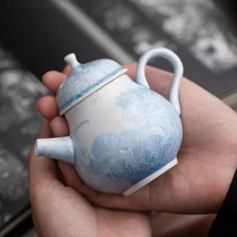 Blue Ice Crystalline Glaze 100ML Small Teapot