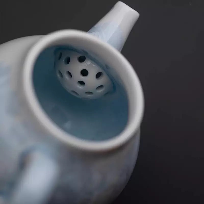 Blue Ice Crystalline Glaze 100ML Small Teapot