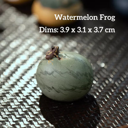 Zisha Water-Spraying Tea Pet-Watermelon Frog