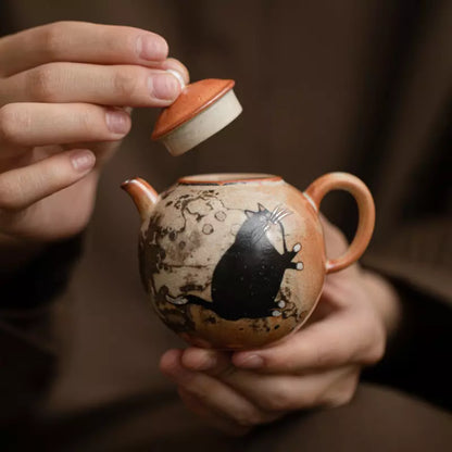 Pomegranate Teapot 100ML- Xiuyuan Cat