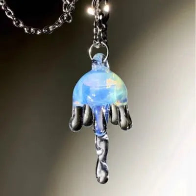 Ocean Heart Jellyfish Pendant